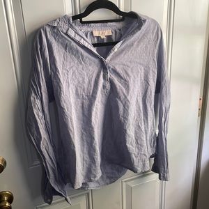 Loft blue tunic pull over blouse